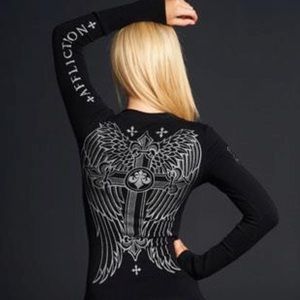 Affliction long sleeve top